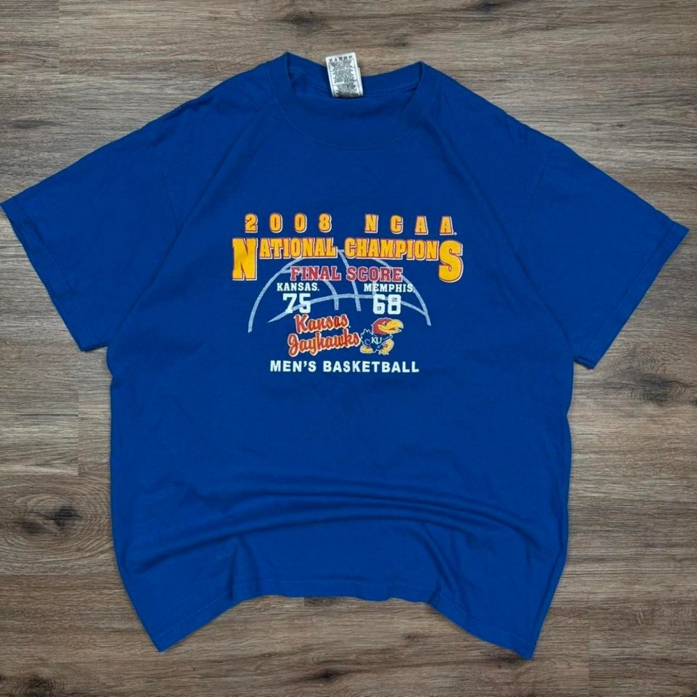 2008 KU kansas jayhawks basketball national champions graphic tee